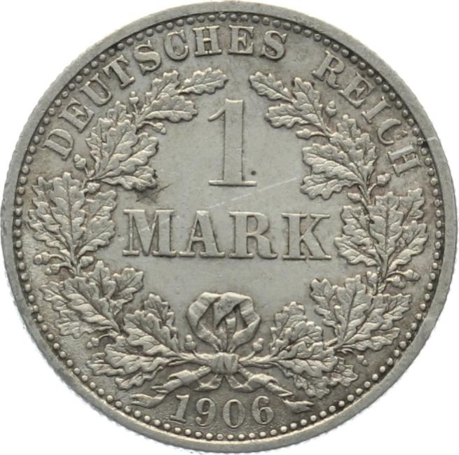 Kaiserreich 1 Mark 1906 F